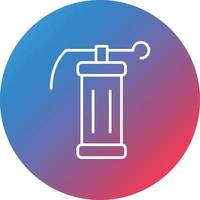 Smoke Grenade Line Gradient Circle Background Icon vector