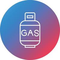 Gas Cylinders Line Gradient Circle Background Icon vector