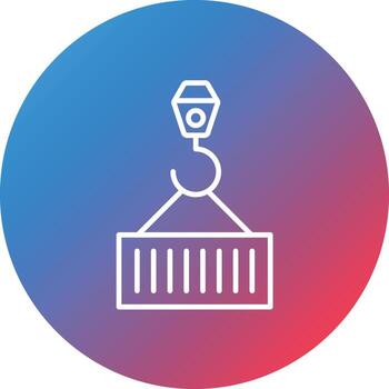 Container Line Gradient Circle Background Icon vector