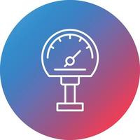 Gauge Line Gradient Circle Background Icon vector