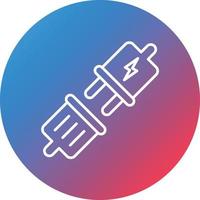 Disconnect Switch Line Gradient Circle Background Icon vector