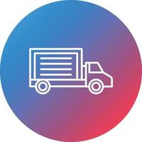 Truck Line Gradient Circle Background Icon vector