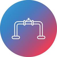 Pipeline Line Gradient Circle Background Icon vector