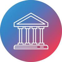 Acropolis Line Gradient Circle Background Icon vector