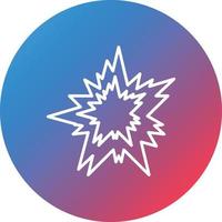 Explosion Line Gradient Circle Background Icon vector