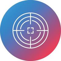 Shoot Target Line Gradient Circle Background Icon vector