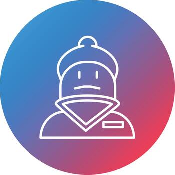 Gnome Line Gradient Circle Background Icon vector