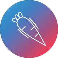 Carrot Plant Line Gradient Circle Background Icon vector