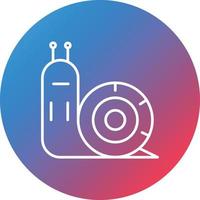 Snail Line Gradient Circle Background Icon vector