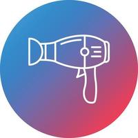 Hairdryer Line Gradient Circle Background Icon vector