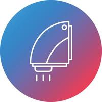 Hand Dryer Line Gradient Circle Background Icon vector