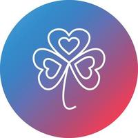 Clover Line Gradient Circle Background Icon vector
