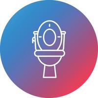 Toilet Line Gradient Circle Background Icon vector