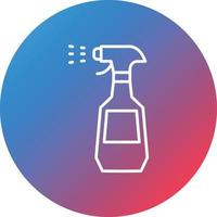 Cleaning Spray Line Gradient Circle Background Icon vector