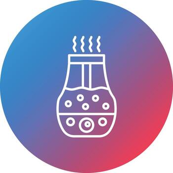 icono de fondo de círculo degradado de línea de humidificador vector