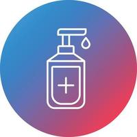 Hand Sanitizer Line Gradient Circle Background Icon vector