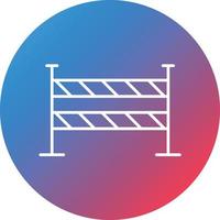 Police Barrier Line Gradient Circle Background Icon vector
