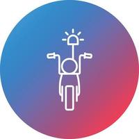 Motorbike Line Gradient Circle Background Icon vector