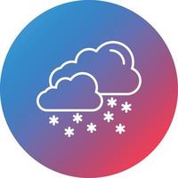 Heavy Snow Line Gradient Circle Background Icon vector