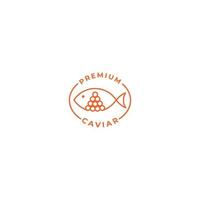 Premium caviar label. Vector logo icon template