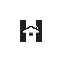 Letter H home building architecture. Vector logo icon