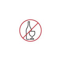 Dry january, alcohol free guarantee. Vector logo icon template