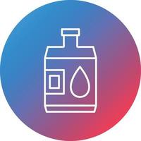 Water Canteen Line Gradient Circle Background Icon vector