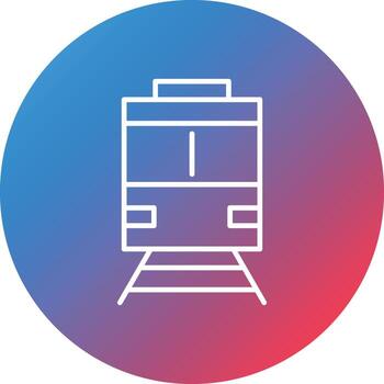 Train Line Gradient Circle Background Icon vector