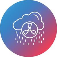 Acid Rain Line Gradient Circle Background Icon vector