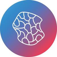 Truffle Line Gradient Circle Background Icon vector