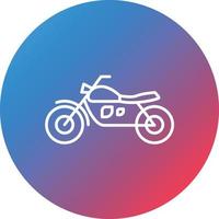 Motorbike Line Gradient Circle Background Icon vector