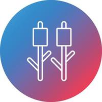 Marshmallows Line Gradient Circle Background Icon vector