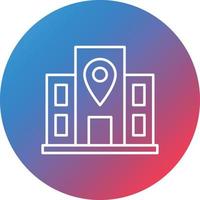 Location Line Gradient Circle Background Icon vector