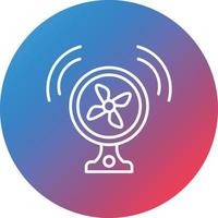 Smart Fan Line Gradient Circle Background Icon vector