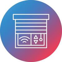 Smart Blind Line Gradient Circle Background Icon vector