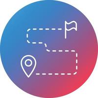 Destination Line Gradient Circle Background Icon vector