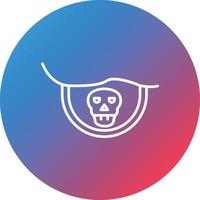 icono de fondo de círculo degradado de línea de parche en el ojo vector