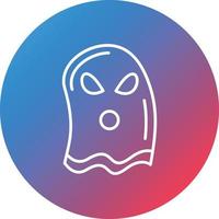 Ghost Line Gradient Circle Background Icon vector