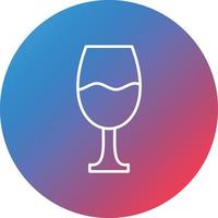 Drink Line Gradient Circle Background Icon vector