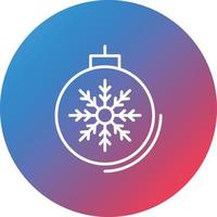 Bauble Line Gradient Circle Background Icon vector