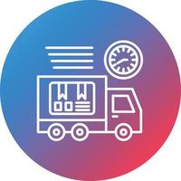 Delivery Service Line Gradient Circle Background Icon vector