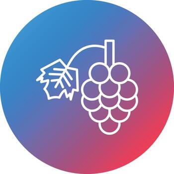 Berries Line Gradient Circle Background Icon vector
