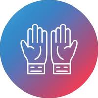 Gloves Line Gradient Circle Background Icon vector