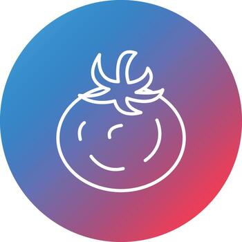 Tomato Line Gradient Circle Background Icon vector