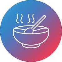 Soup Line Gradient Circle Background Icon vector
