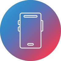 Smartphone Line Gradient Circle Background Icon vector