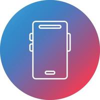 Smartphone Line Gradient Circle Background Icon vector