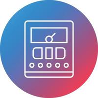 Tester Machine Line Gradient Circle Background Icon vector