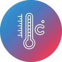 icono de fondo de círculo de gradiente de línea celsius vector