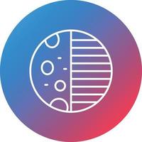 Moonphase Line Gradient Circle Background Icon vector